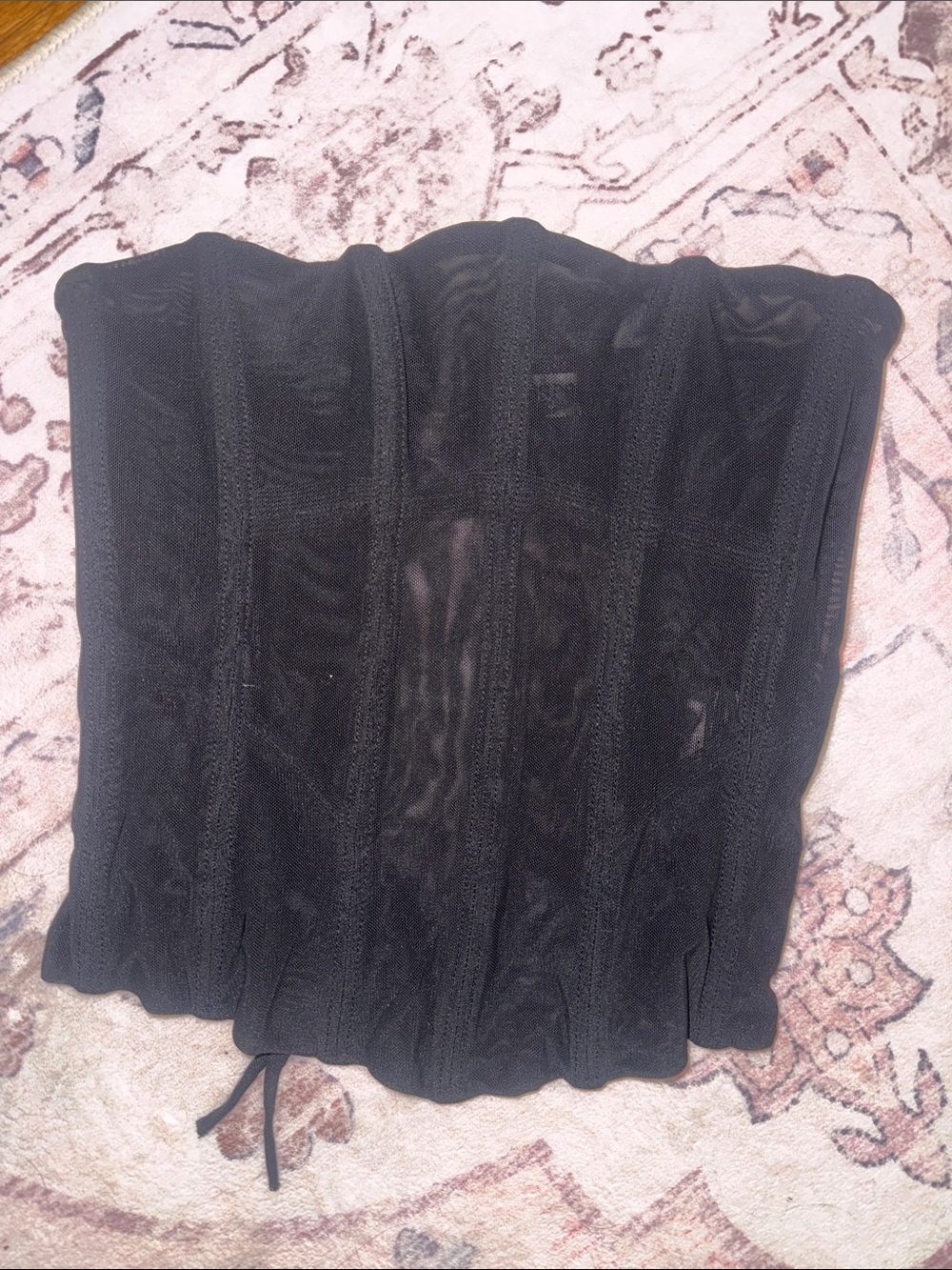Black Strapless Princess Polly Mesh Corset Top